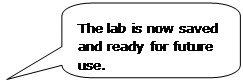 Rounded Rectangular Callout: The lab is now saved and ready for future use.