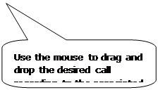 Rounded Rectangular Callout: Use the mouse to drag and drop the desired call recording to the associated calls side.