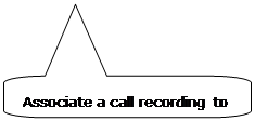 Rounded Rectangular Callout: Associate a call recording to a case.