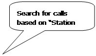 Rounded Rectangular Callout: Search for calls based on “Station Description”