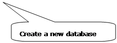 Rounded Rectangular Callout: Create a new database