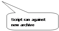 Rounded Rectangular Callout: Script ran against new archive database.